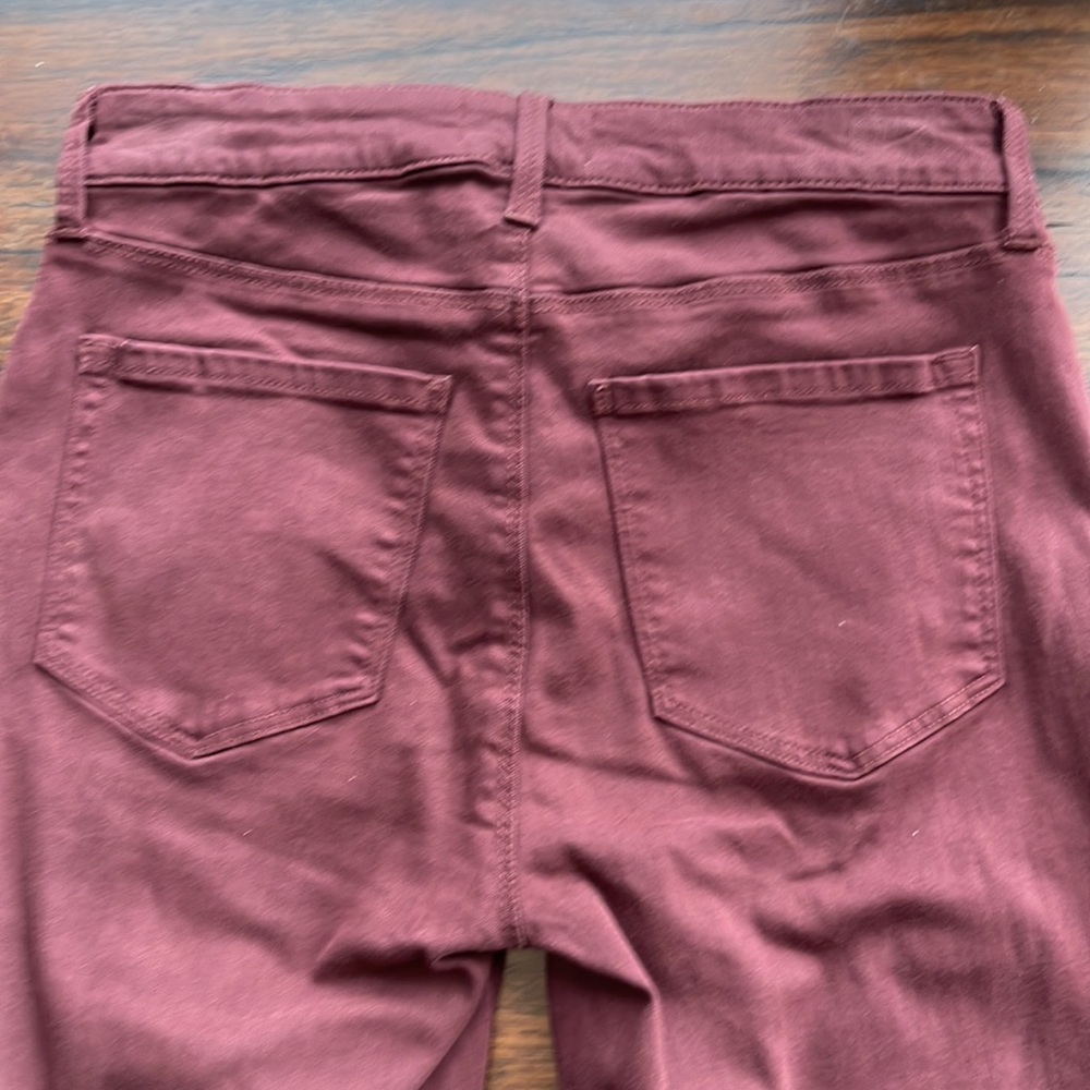 Pistola - Maroon / Burgundy |  Zipper Detail Mid-Rise Skinny Jean- Size: 26 - Picture 10 of 11